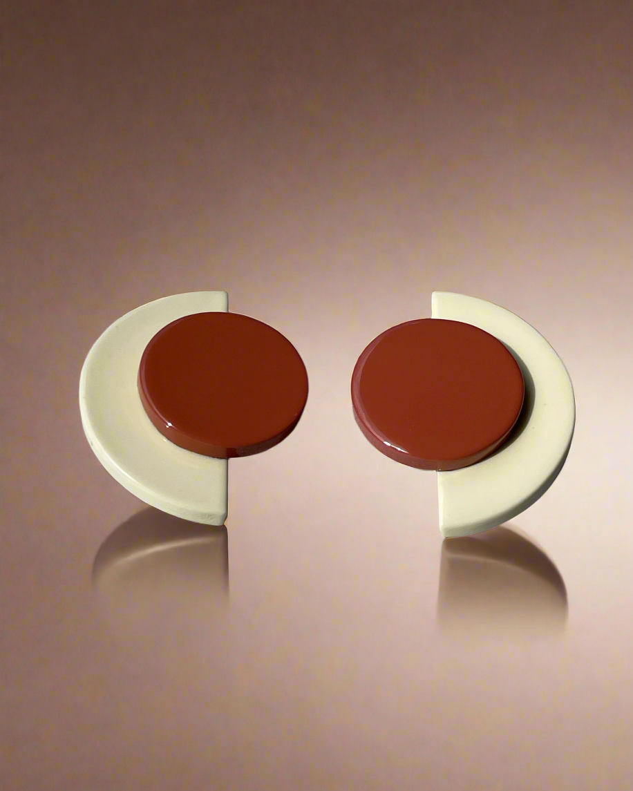 Bông tai sơn mài nụ cánh quạt trang sức thủ công mỹ nghệ thời trang Hity