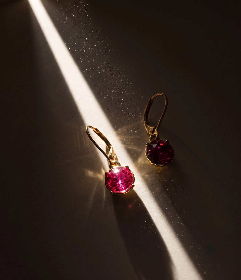 Bông tai pha lê hồng sen Swarovski thời trang Hity