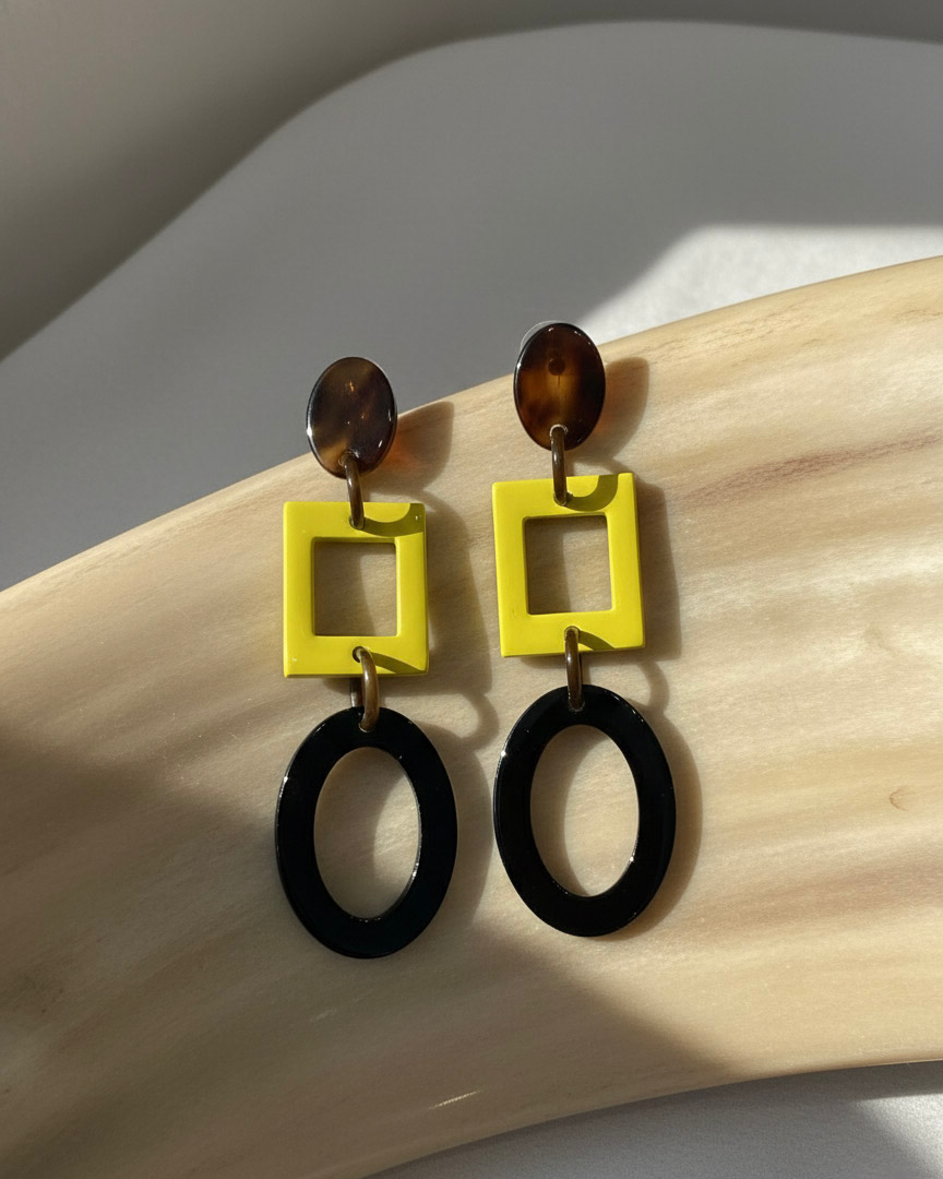 Bông tai sơn mài dáng dài thời trang Hity