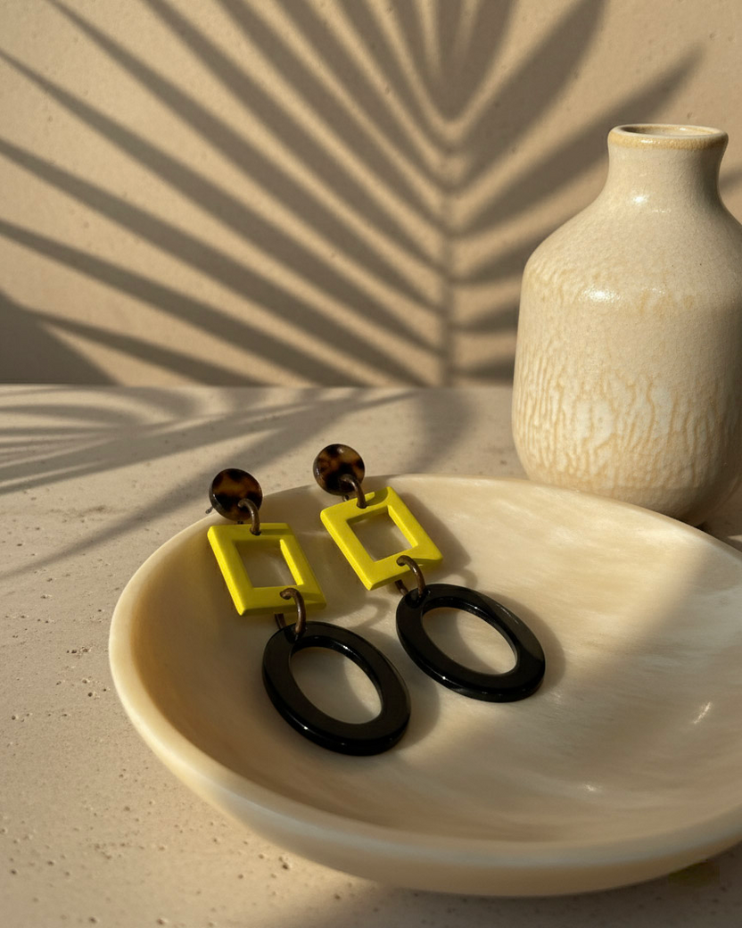 Bông tai sơn mài dáng dài thời trang Hity