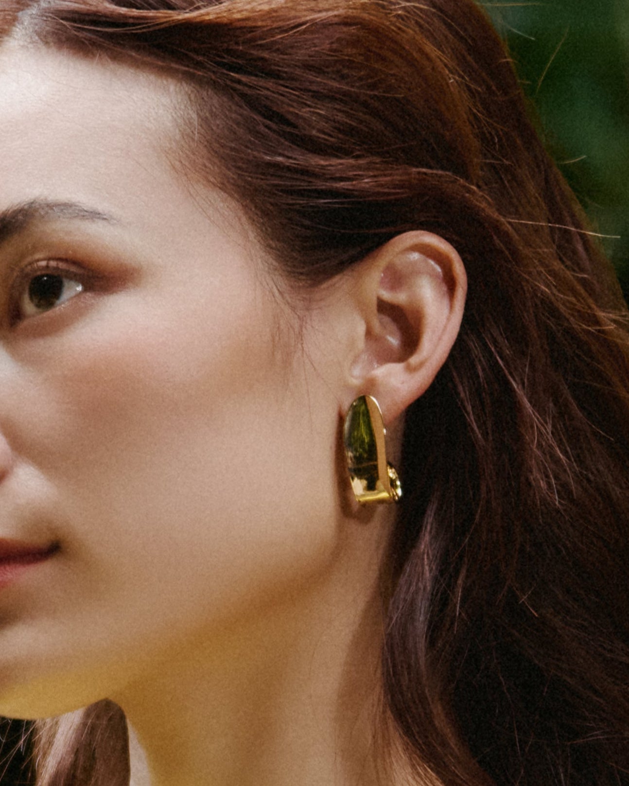 Bông tai bảng to statement vàng thời trang Hity