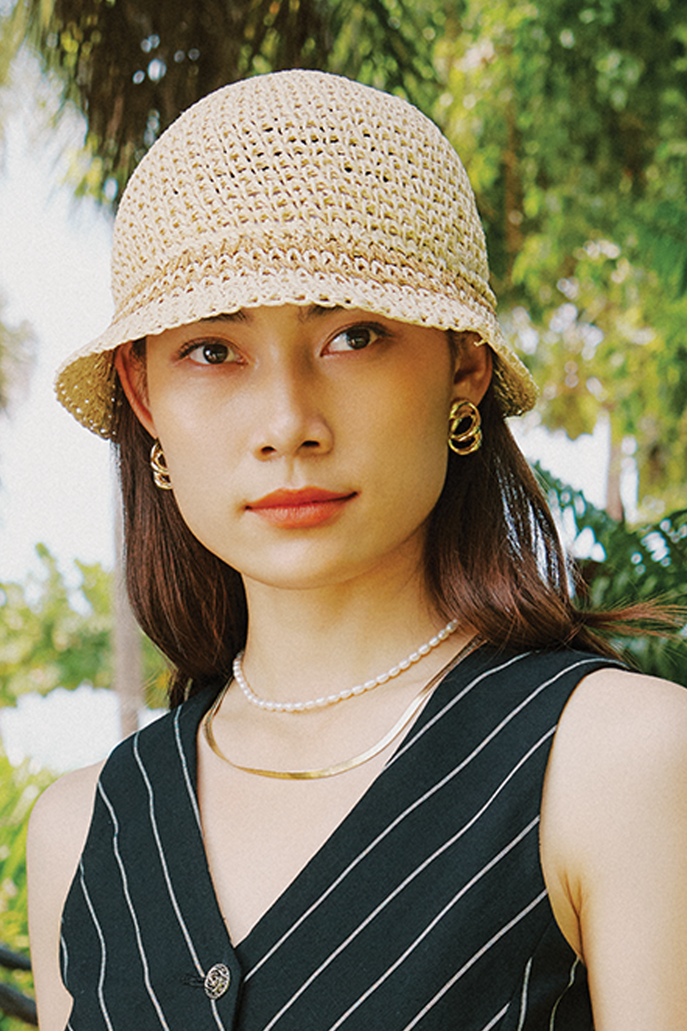 Bông tai xích vàng thời trang Hity