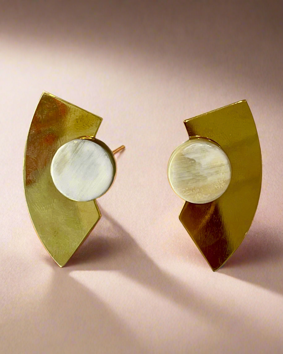 Bông tai sừng trâu mạ vàng thời trang Hity