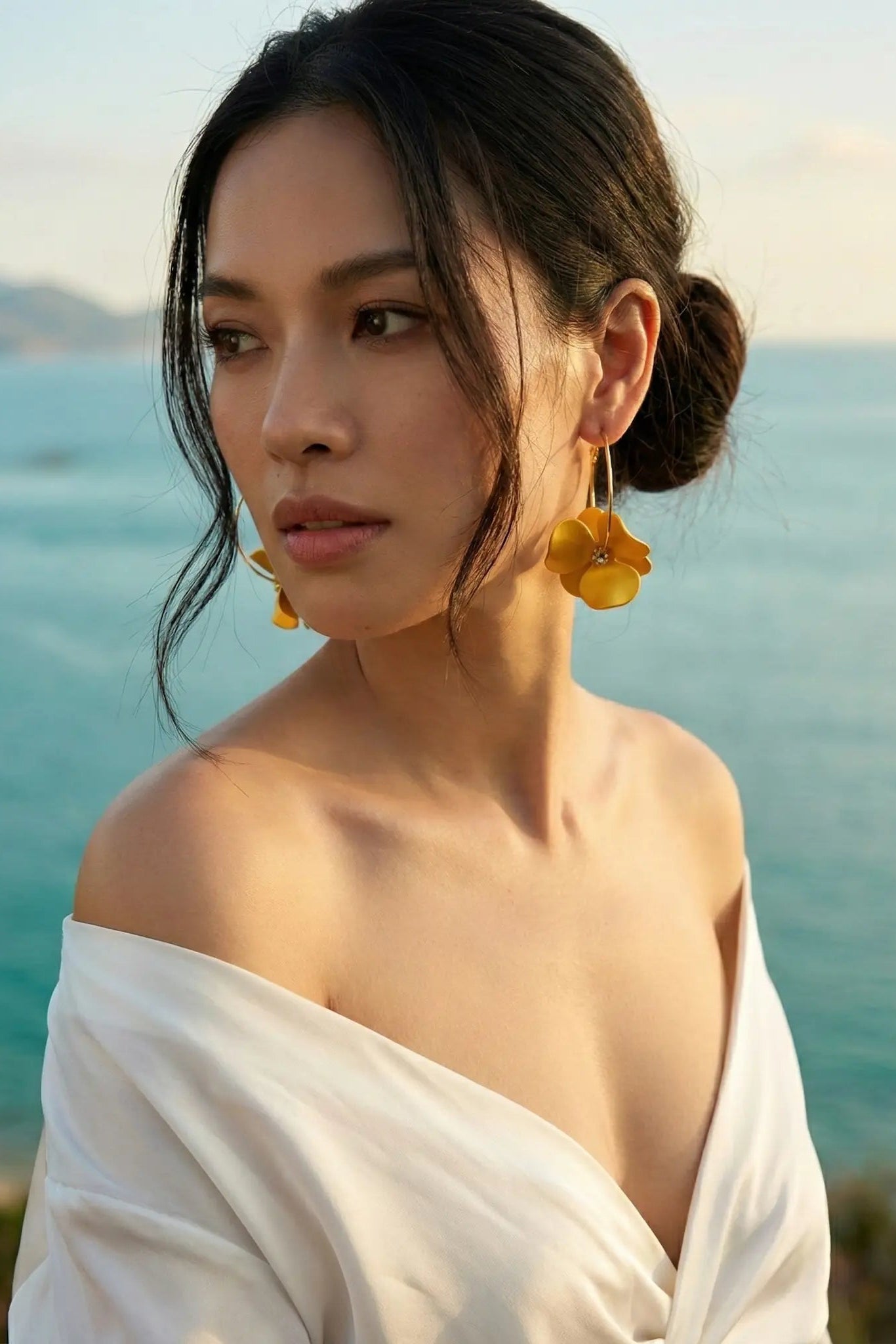 Bông tai tròn hoa thời trang Hity