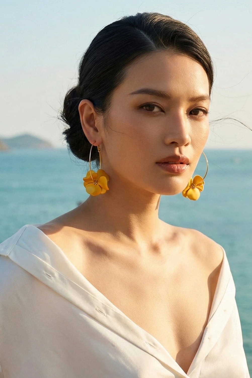 Bông tai tròn hoa thời trang Hity