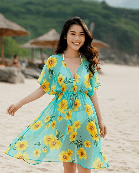 Đầm Khoác Bikini Hạ Vàng DRE211