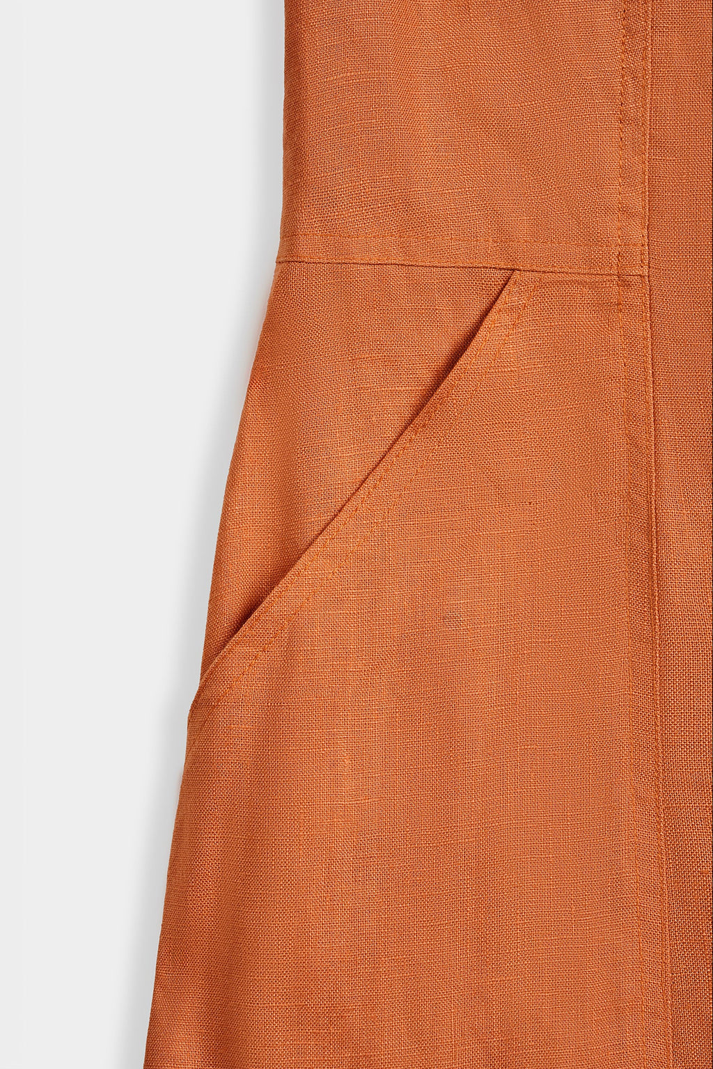 Đầm ôm chữ A linen cam thời trang Hity