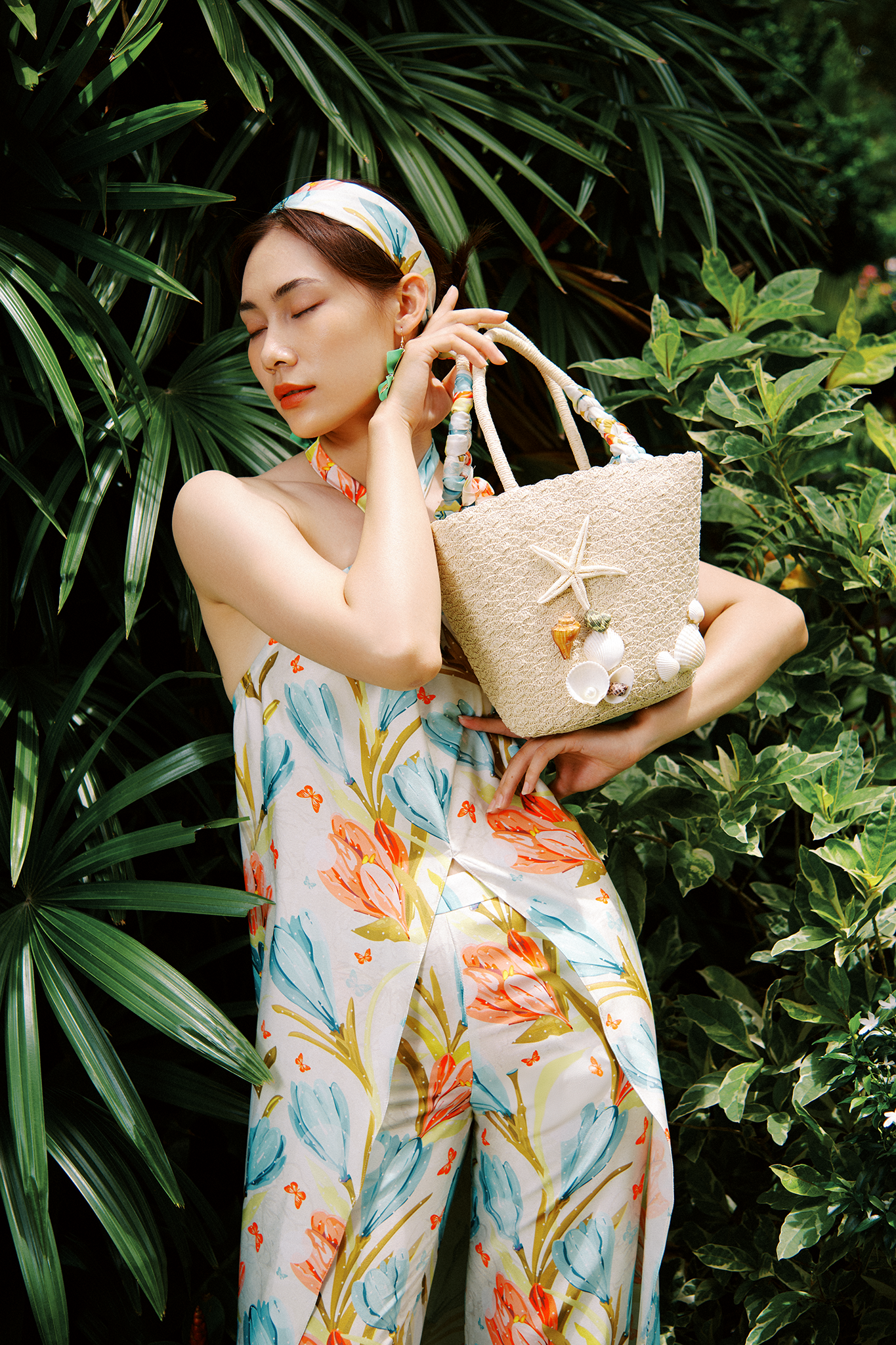 Giỏ túi cói hình thang tote thời trang Hity