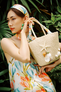 Giỏ túi cói hình thang tote thời trang Hity