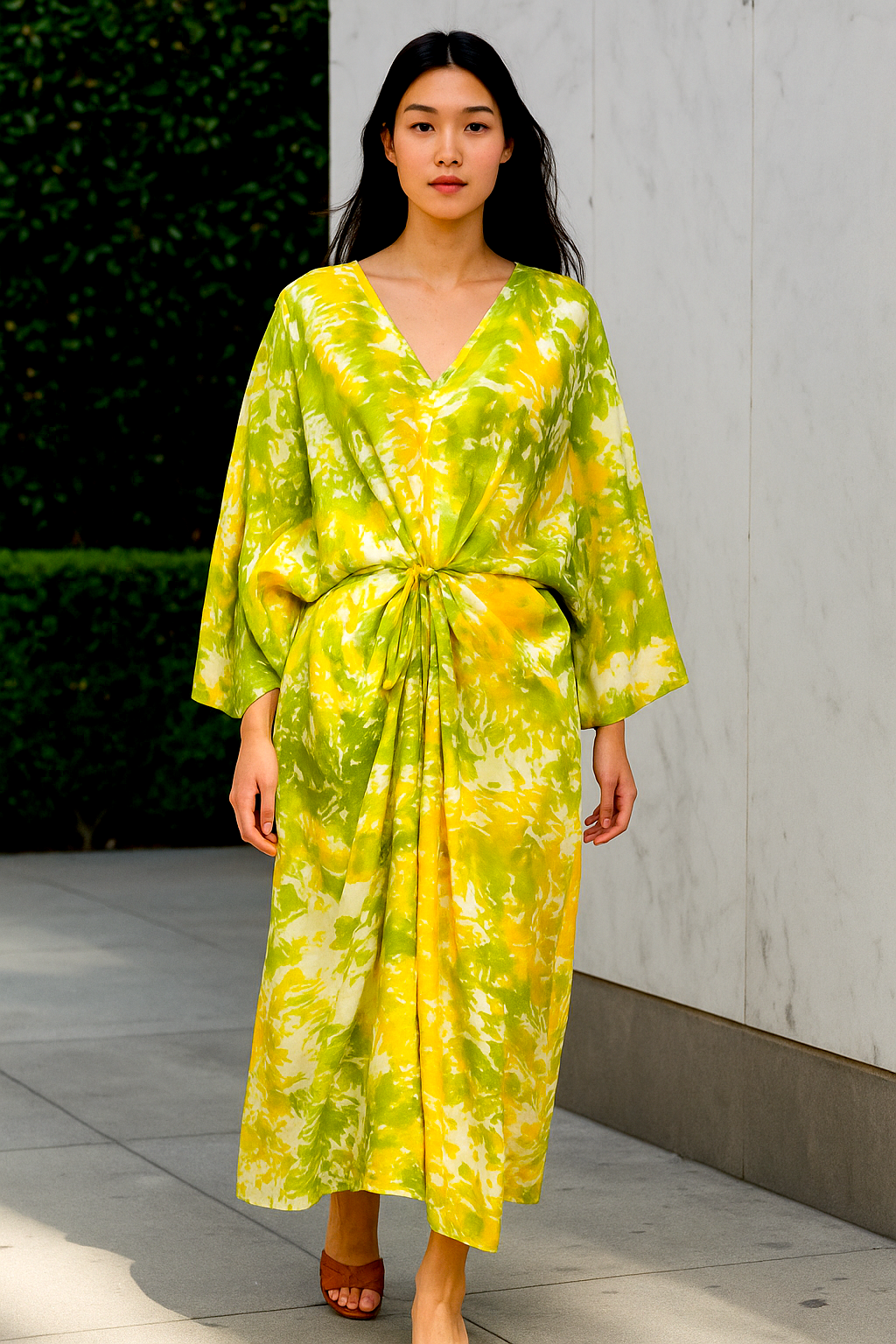 Đầm Kaftan Lụa Tơ Tằm Vân Kim