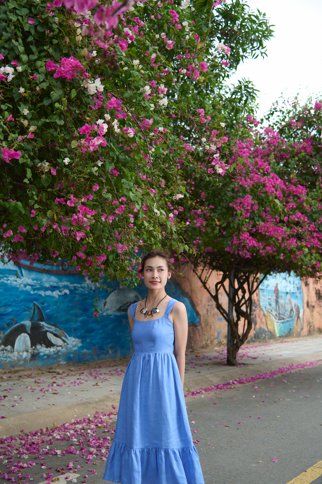 Đầm Hở Lưng Linen Lam