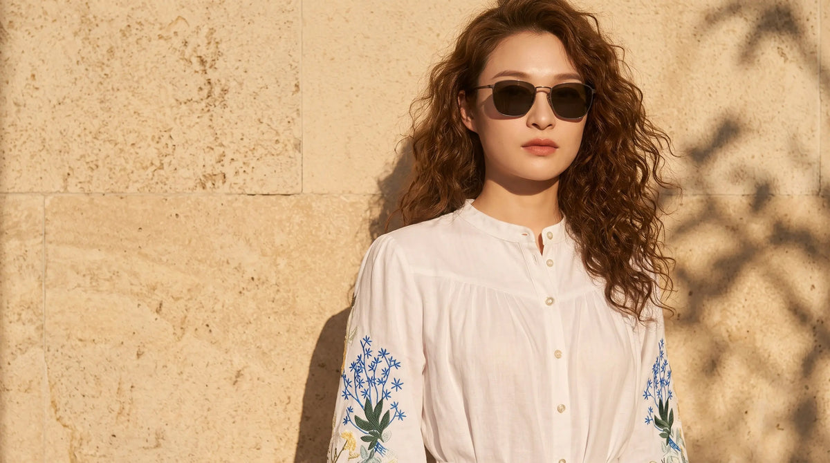Đầm suông linen trắng thêu tay Mơ thời trang Hity