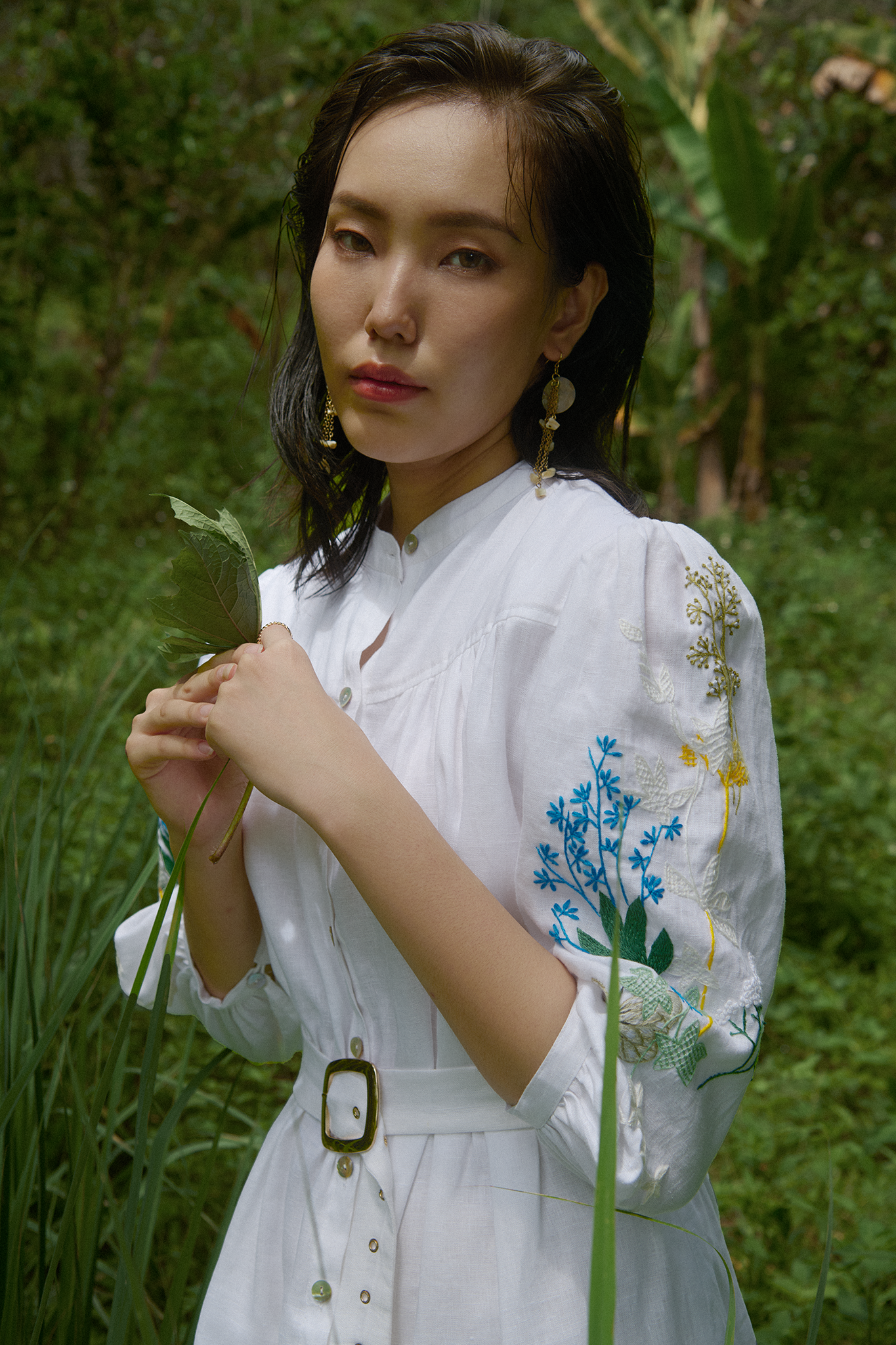 Đầm suông linen thêu tay Mơ thời trang Hity