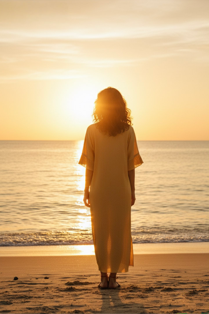 Đầm lụa tơ tằm lãnh Mỹ A thời trang bền vững Hity