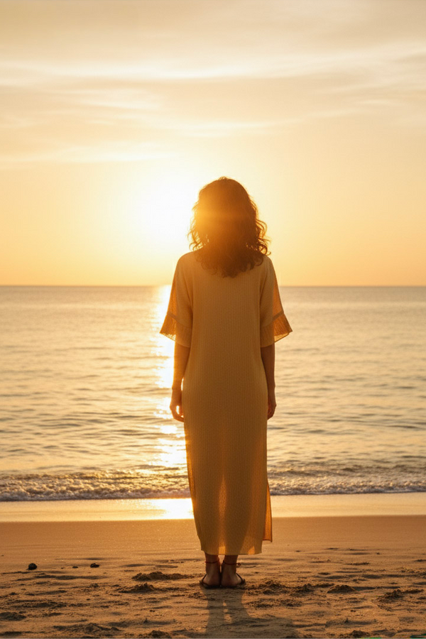 Đầm lụa tơ tằm lãnh Mỹ A thời trang bền vững Hity