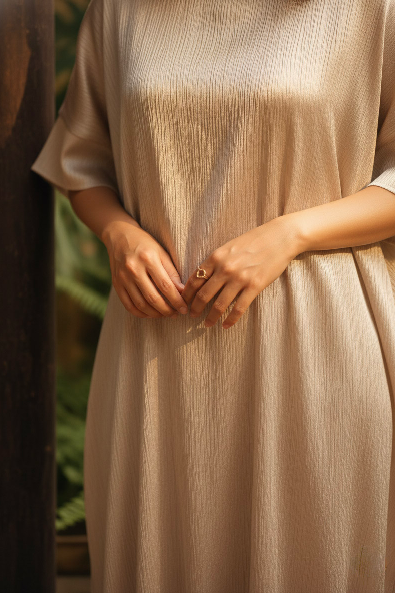 Đầm suông lụa tơ tằm lãnh Mỹ A thời trang Hity