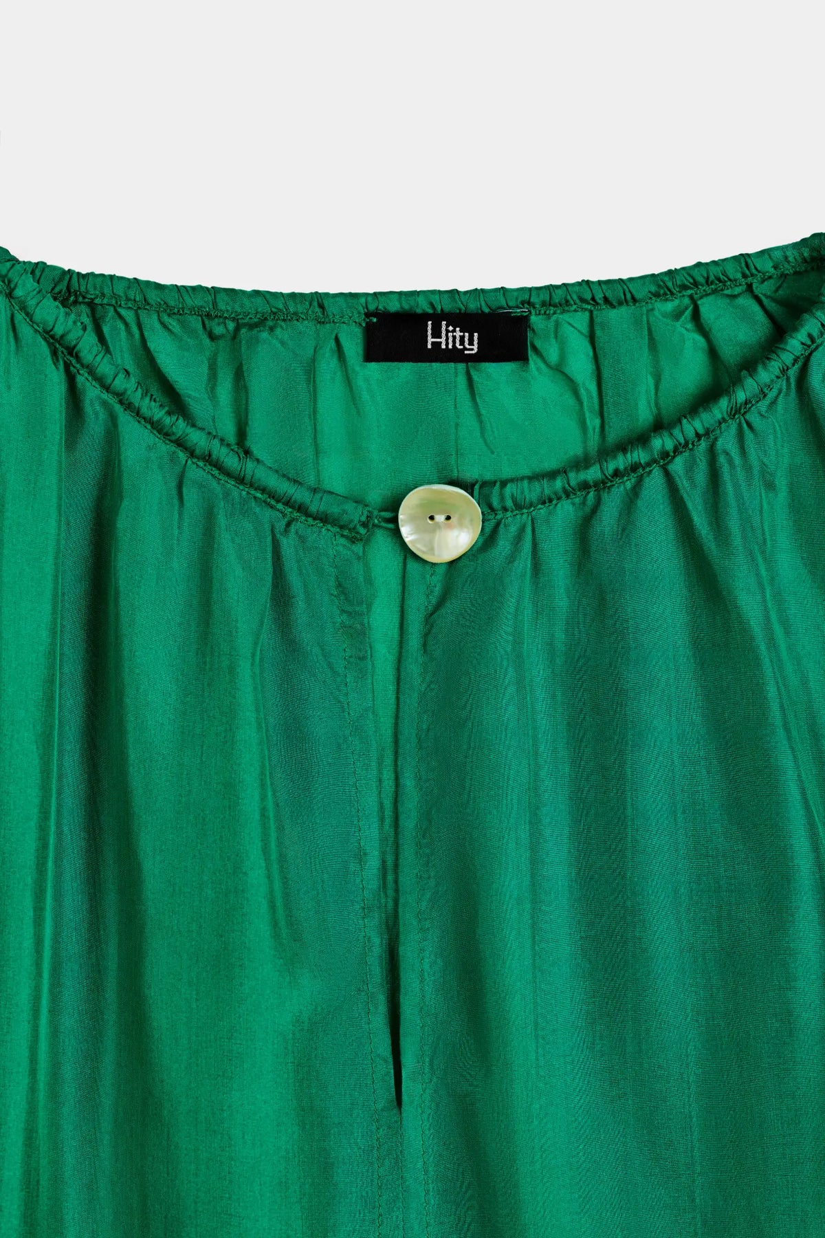 Đầm oversize lụa tơ tằm xanh ngọc lục bảo thời trang Hity