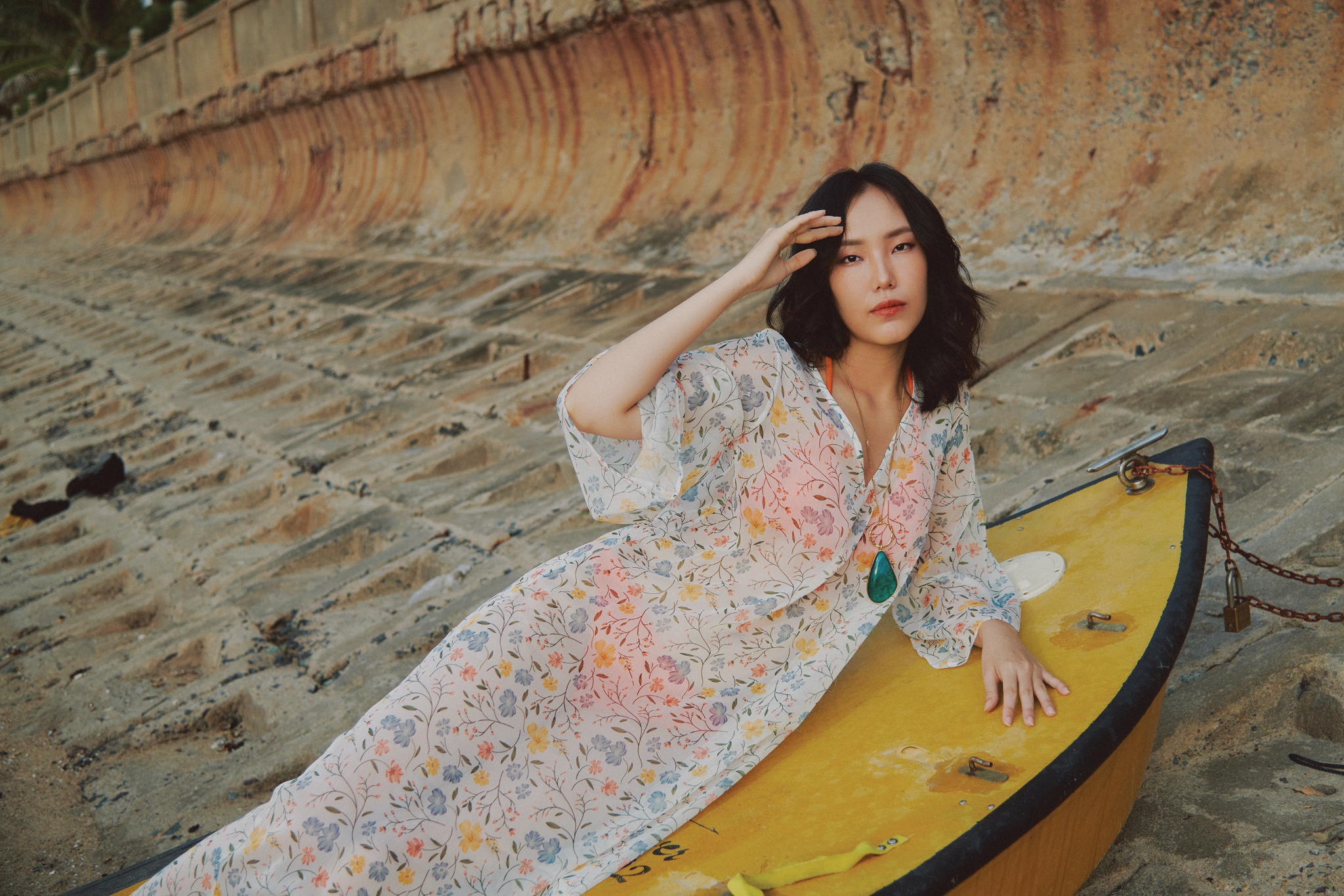 Áo choàng kaftan đi biển thời trang Hity