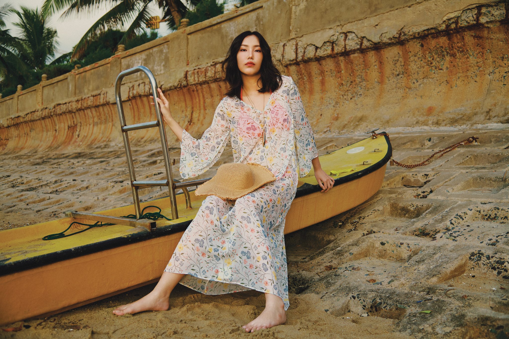 Áo choàng kaftan đi biển thời trang Hity