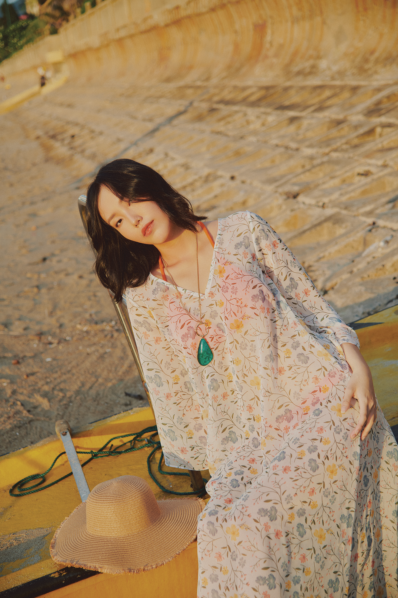 Áo choàng kaftan đi biển thời trang Hity