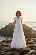 Đầm maxi cotton trắng thời trang Hity