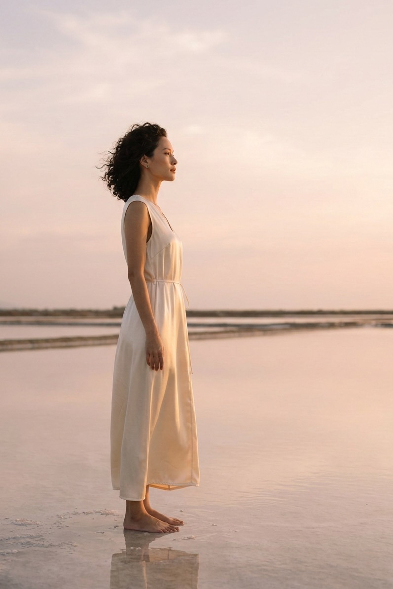 Đầm maxi lụa tơ tằm Bảo Lộc thời trang Hity