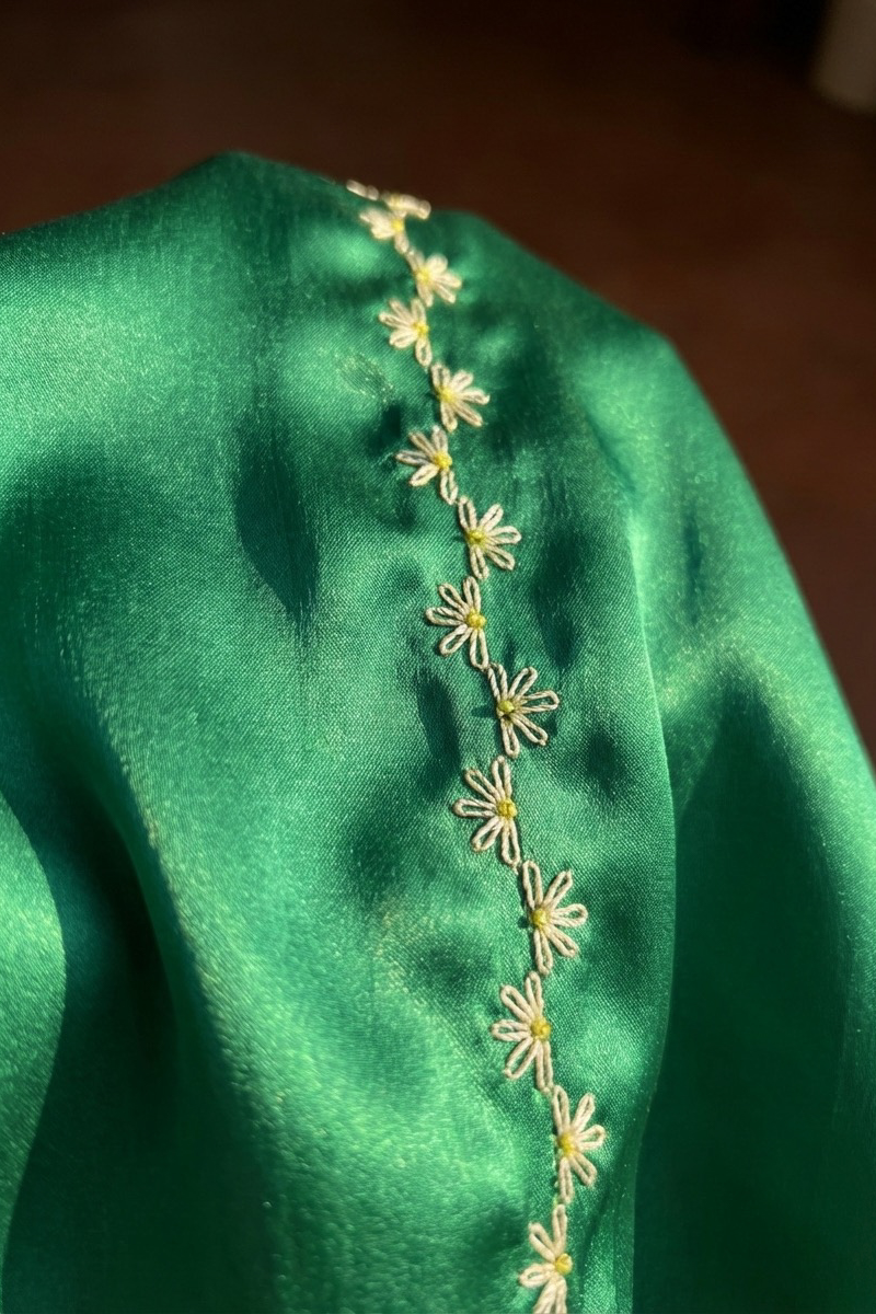 Đầm maxi lụa tơ tằm thêu tay thời trang Hity