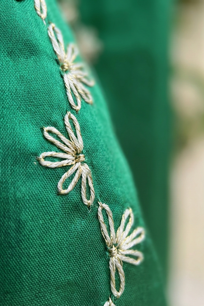 Đầm maxi lụa tơ tằm thêu tay thời trang Hity