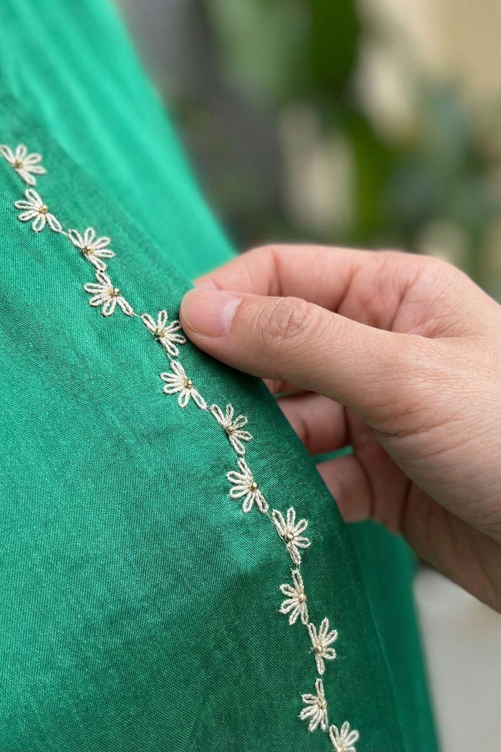 Đầm maxi lụa tơ tằm thêu tay thời trang Hity