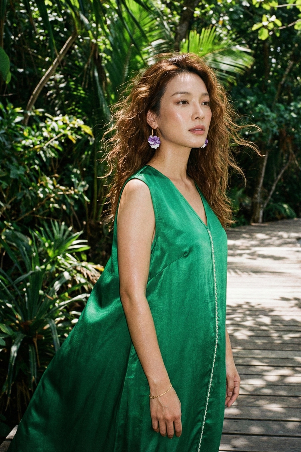 Đầm maxi lụa tơ tằm thêu tay thời trang Hity