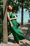 Đầm maxi lụa tơ tằm thêu tay thời trang Hity