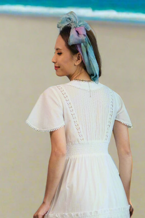 Đầm maxi trắng đi biển thời trang Hity