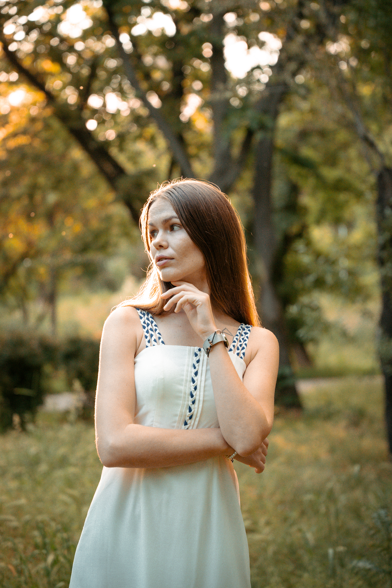 Đầm maxi trắng hai dây cotton thời trang Hity