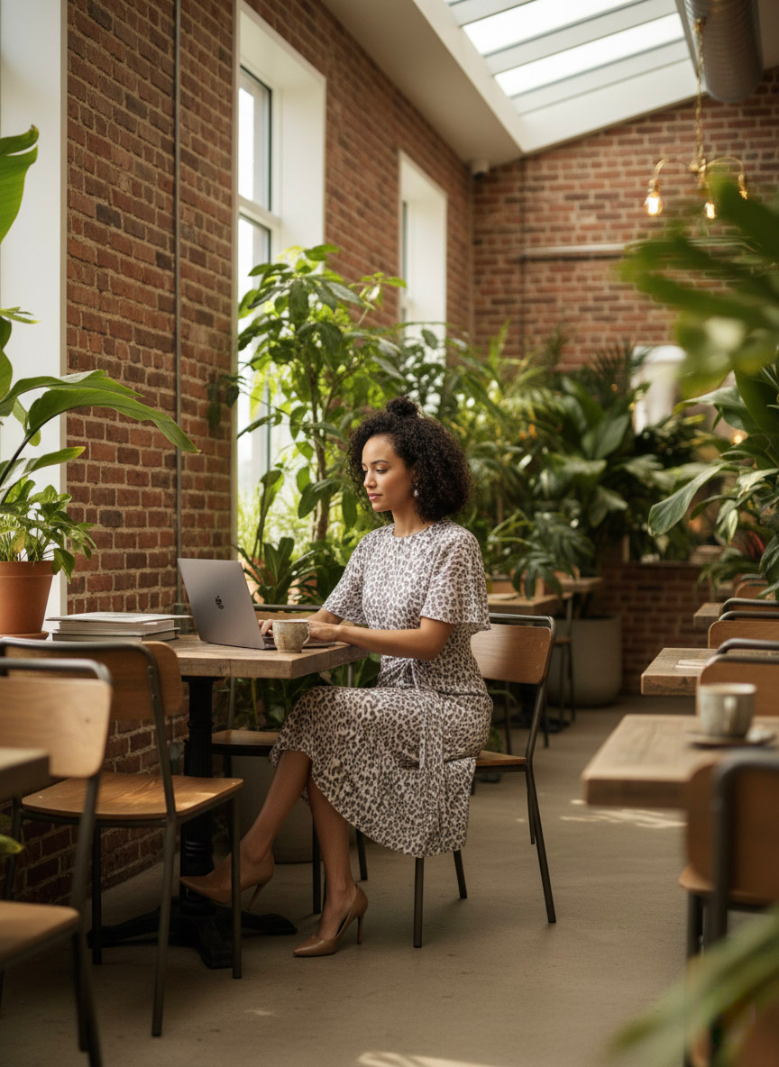 Đầm Suông Nhấn Eo Anh Đào