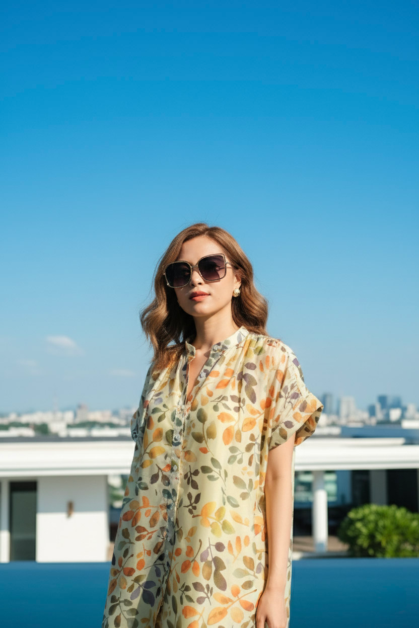 Đầm suông form rộng kaftan thời trang Hity