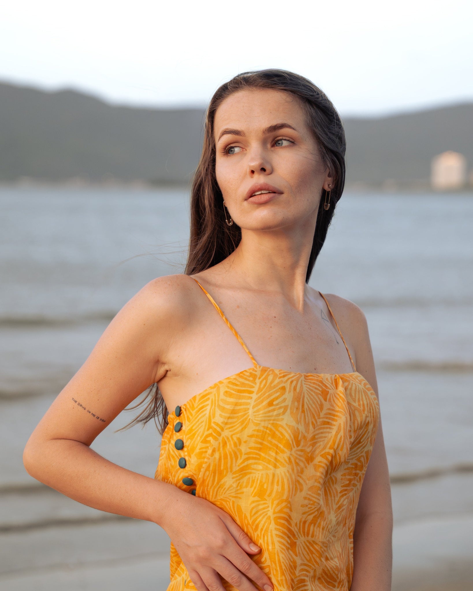 Đầm suông hai dây linen thời trang Hity