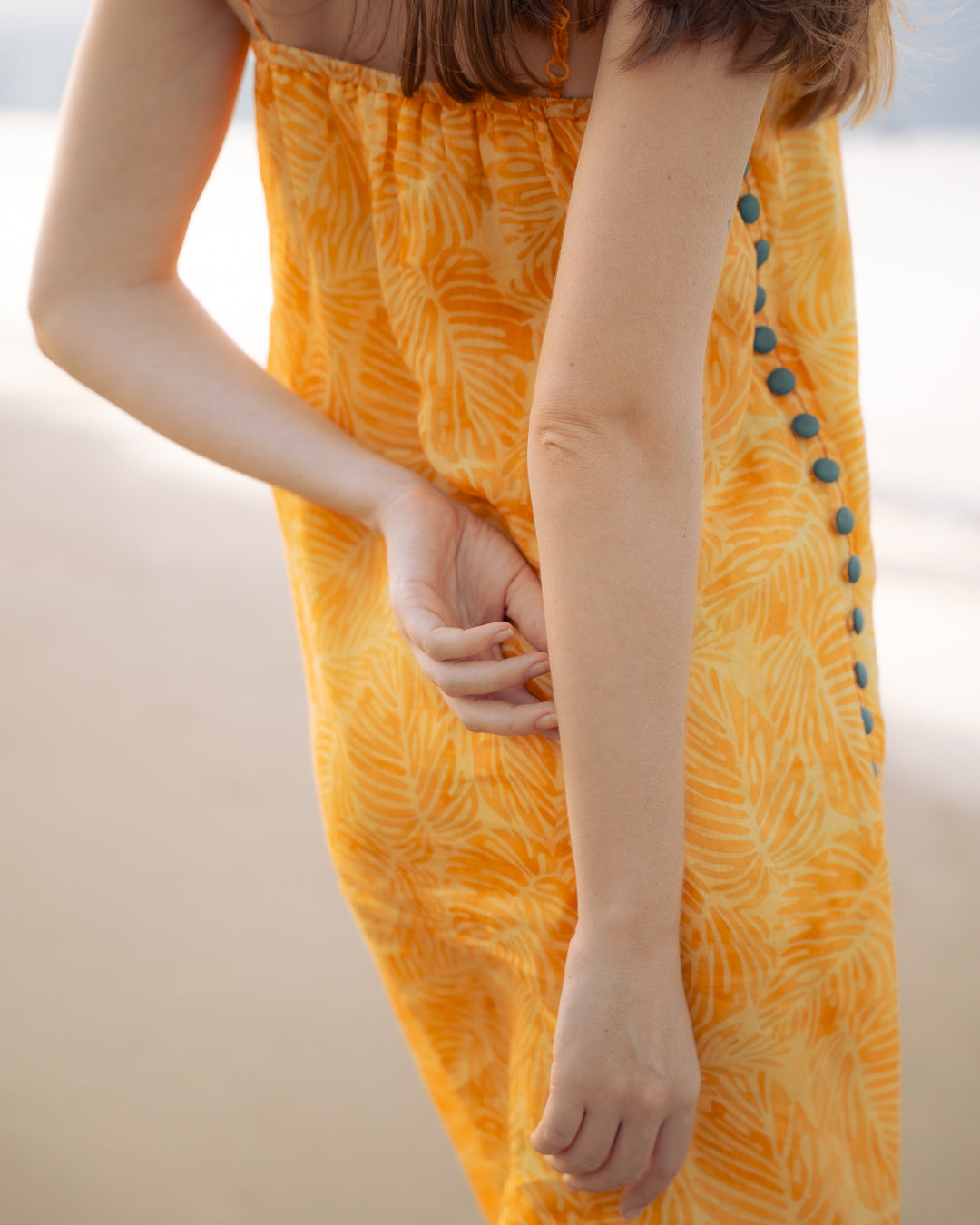 Đầm suông hai dây linen thời trang Hity