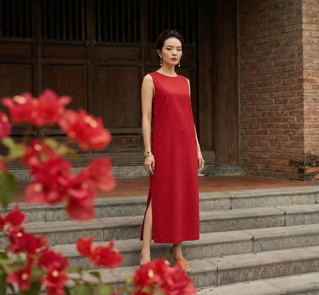 Đầm Suông Xẻ Tà Lộc