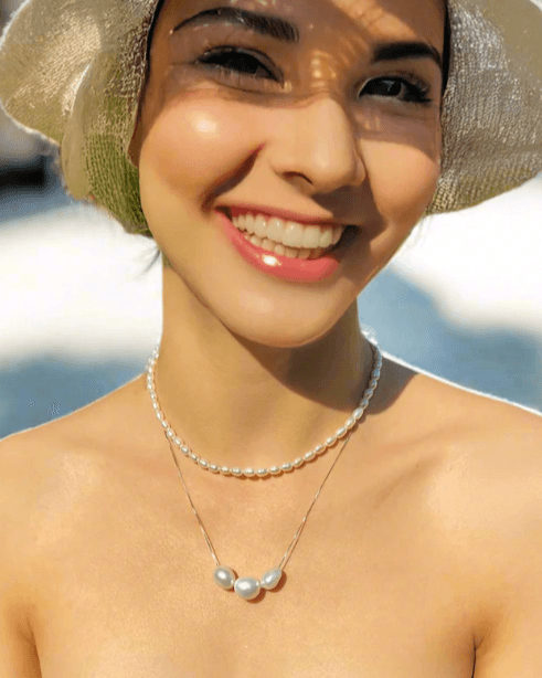 Dây Chuyền Xuyên Tâm Ngọc Trai Baroque - Hity