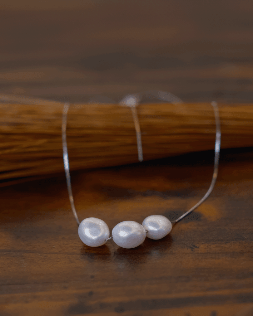 Dây Chuyền Xuyên Tâm Ngọc Trai Baroque - Hity