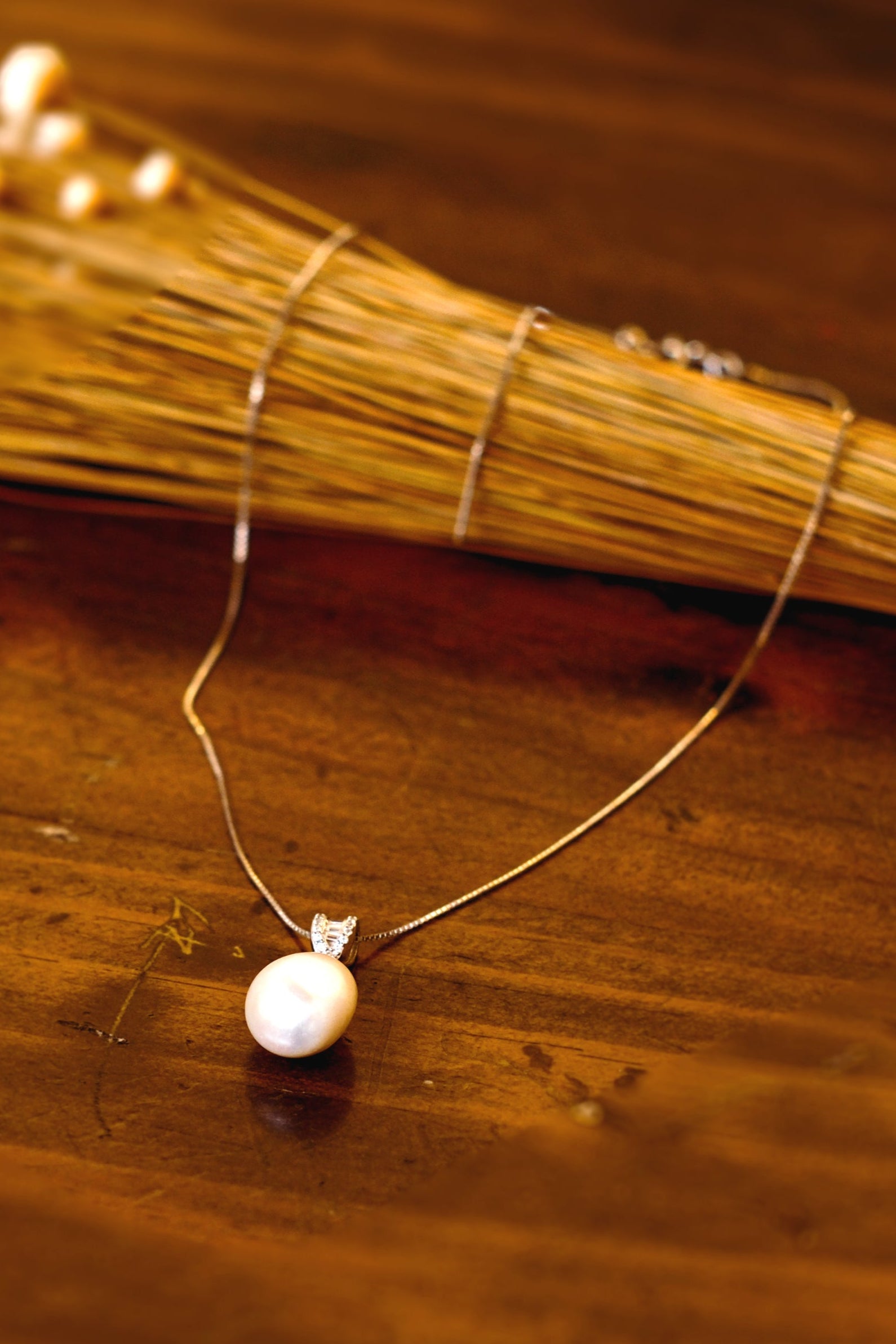 Dây chuyền bạc mặt ngọc trai baroque thời trang Hity