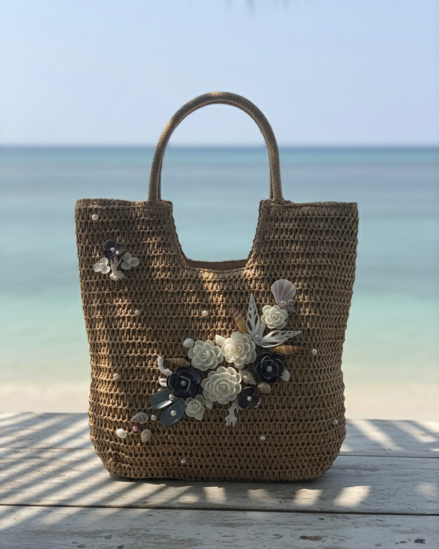 Giỏ cói giấy dáng tote mềm thời trang Hity