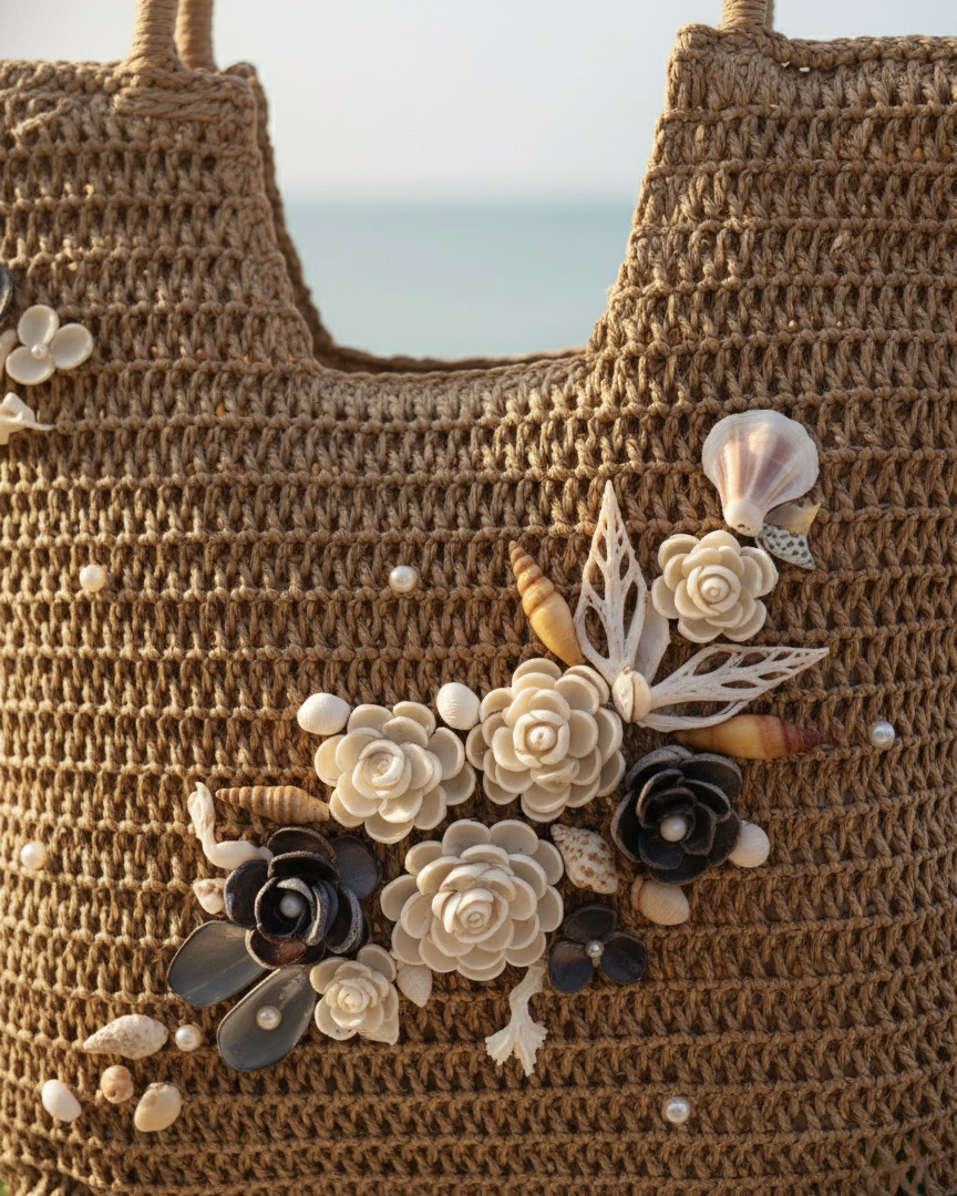 Giỏ cói giấy dáng tote mềm thời trang Hity