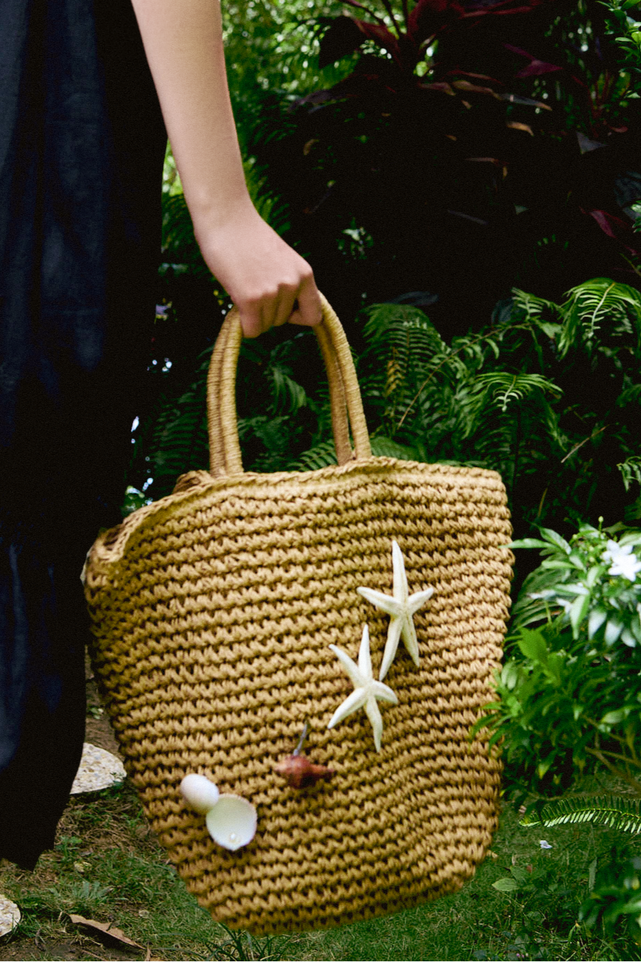 Giỏ cói túi dáng tote thời trang Hity