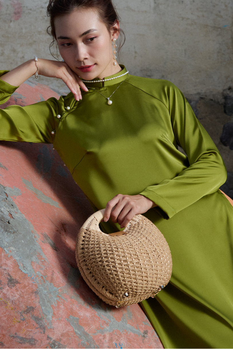 Giỏ túi mây đan thủ công dáng trứng tròn cầm tay thời trang Hity