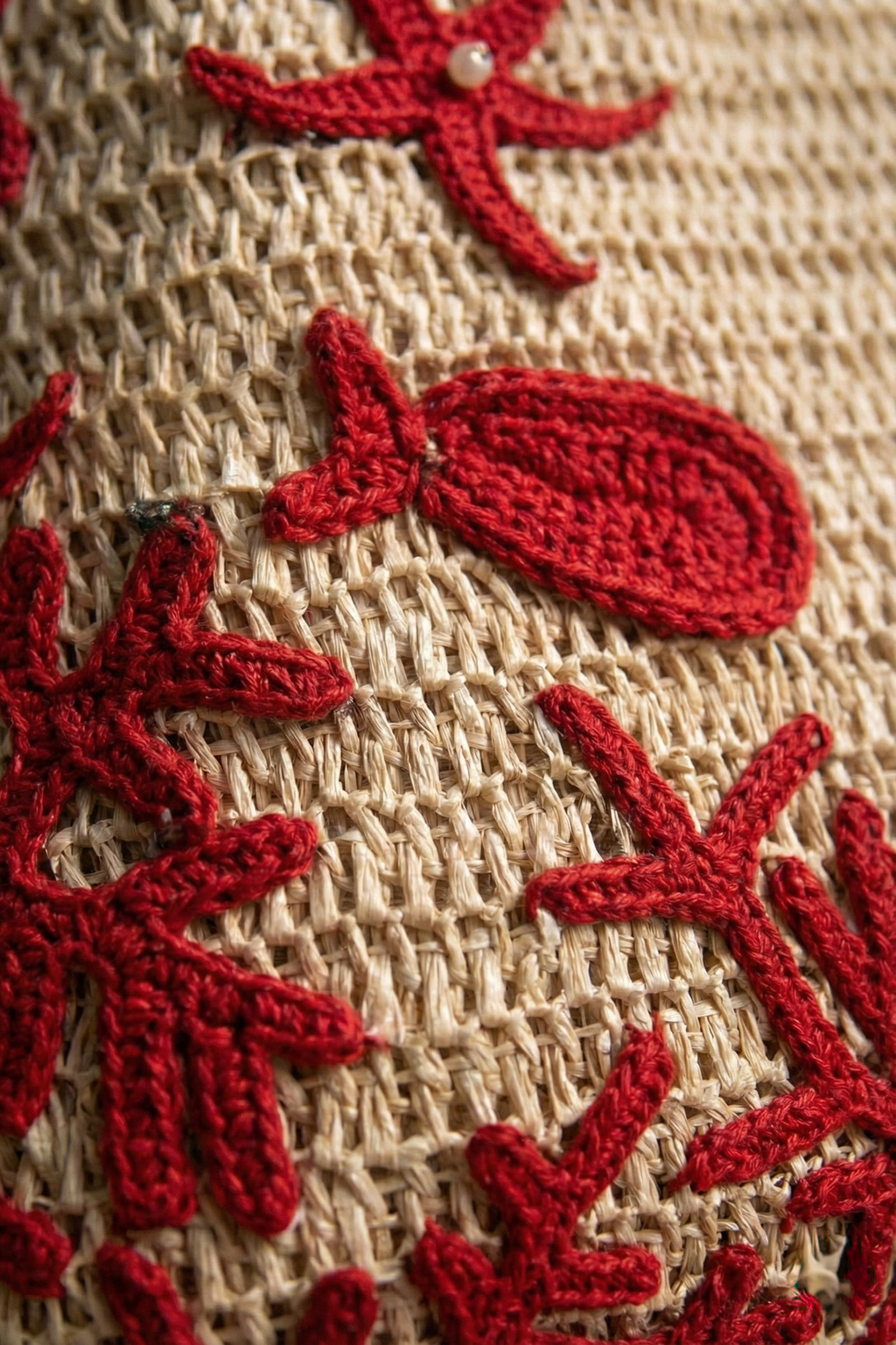 Giỏ cói giấy dáng tote mềm trang trí vỏ sò ốc thời trang Hity