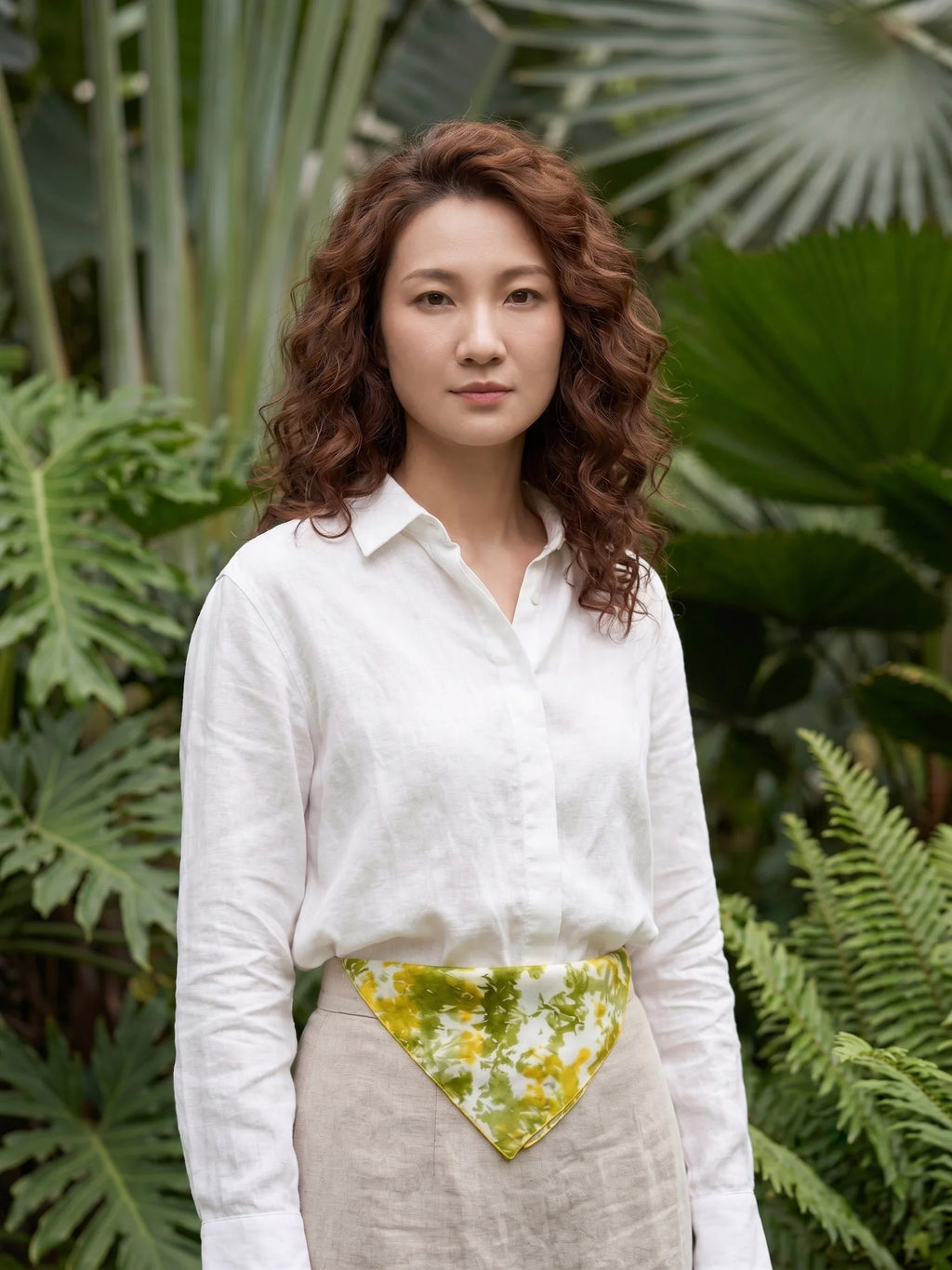 Khăn lụa tơ tằm nhuộm loang tiedye vuông mini thời trang Hity