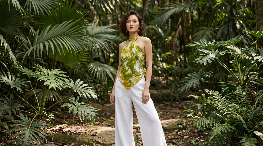 Khăn lụa tơ tằm nhuộm loang tiedye vuông thời trang Hity