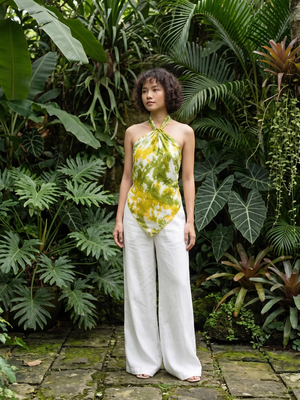 Khăn lụa tơ tằm nhuộm loang tiedye vuông thời trang Hity