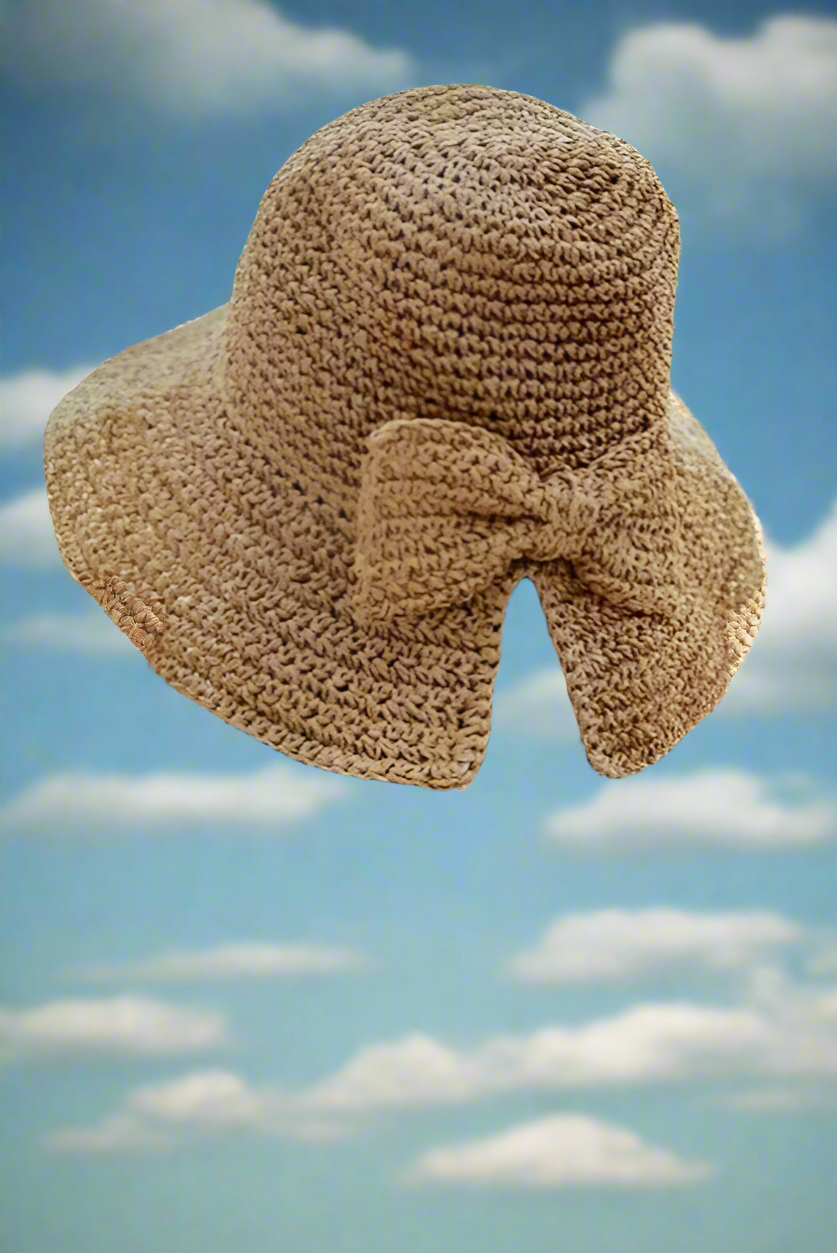 Mũ nón cói vành khuyết nơ dáng chuông thời trang Hity